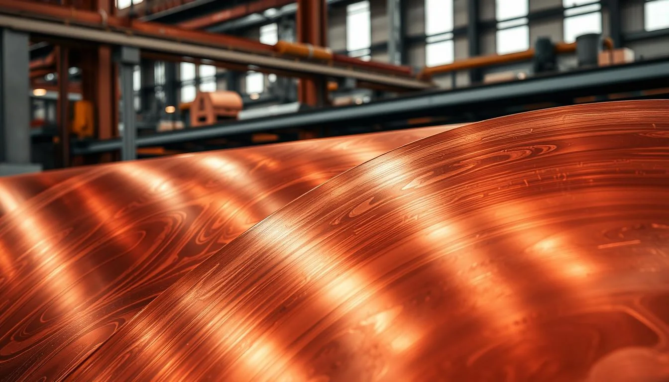 النحاس الاحمر -النحاس الأحمر - الصفائح النحاسية - أسلام النحاس - معادن النحاس - صناعة النحاس- سوق النحاس